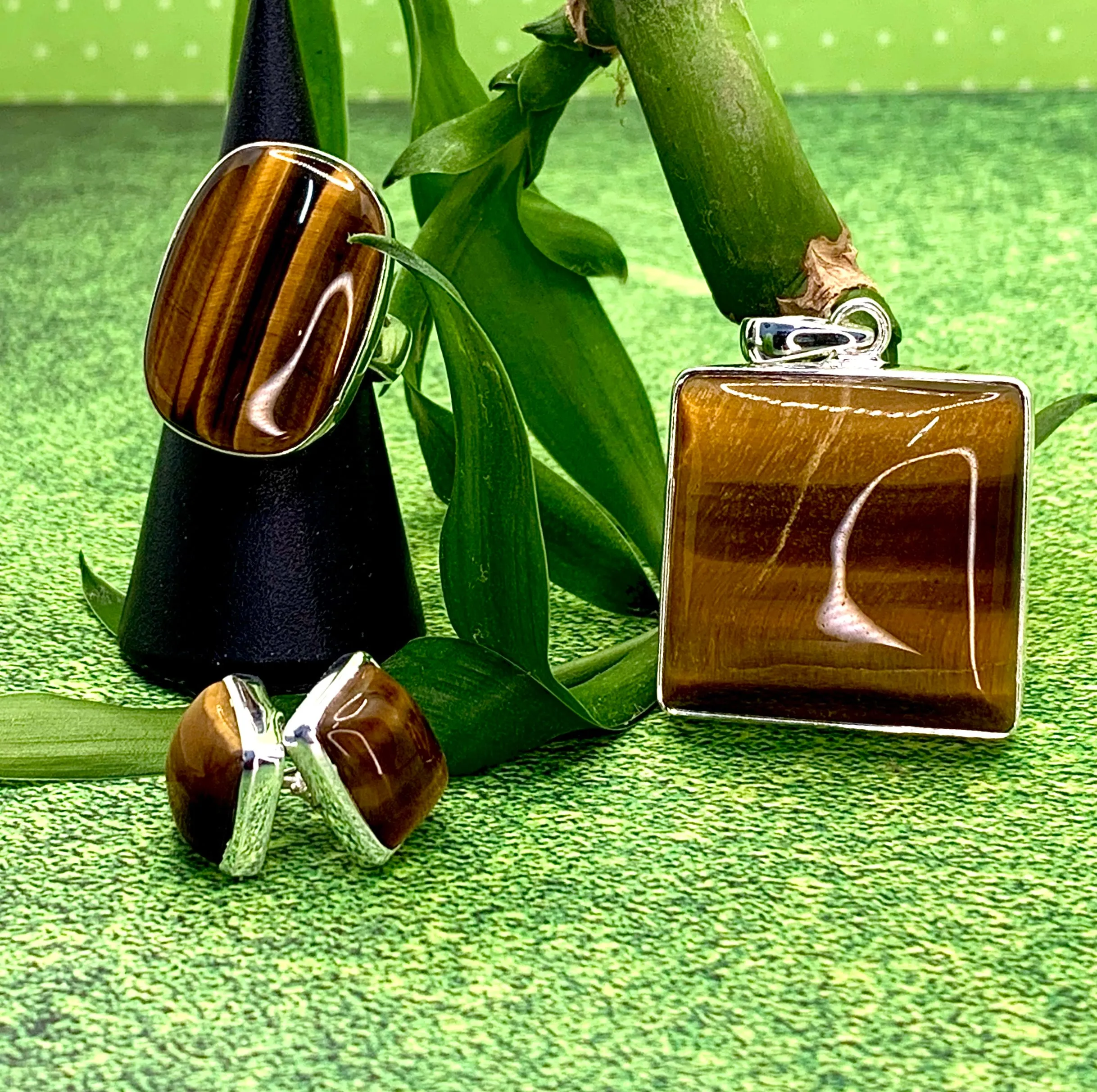 Golden Tiger's Eye Oblong Ring