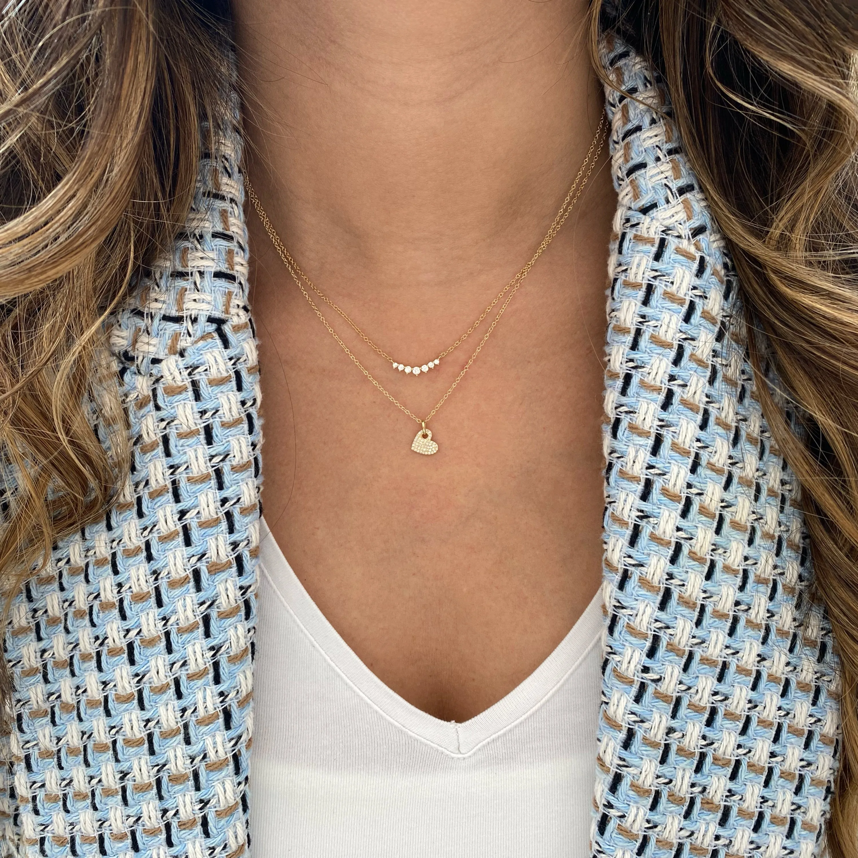 Graduated Diamond Bar Pendant