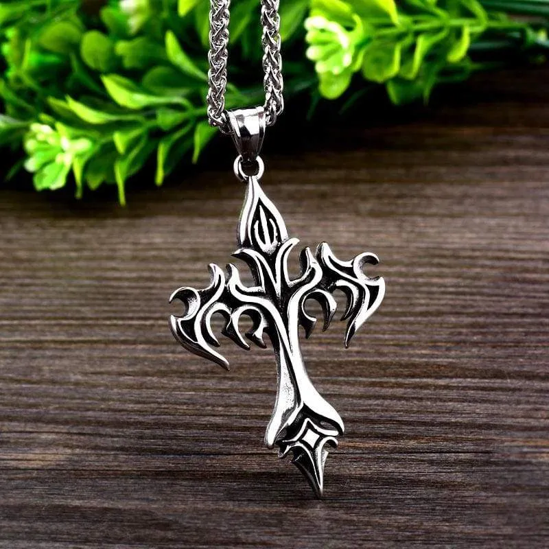 green stone Stainless Steel pendant necklace man power glory compass Jewelry