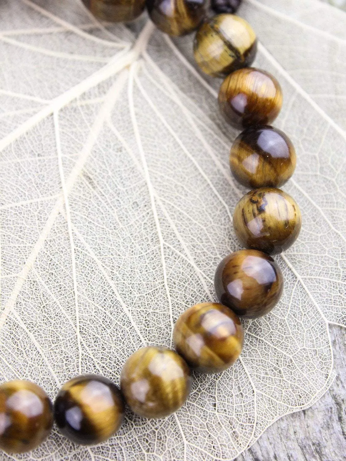 Grounding Tiger Eye Wrist Mala