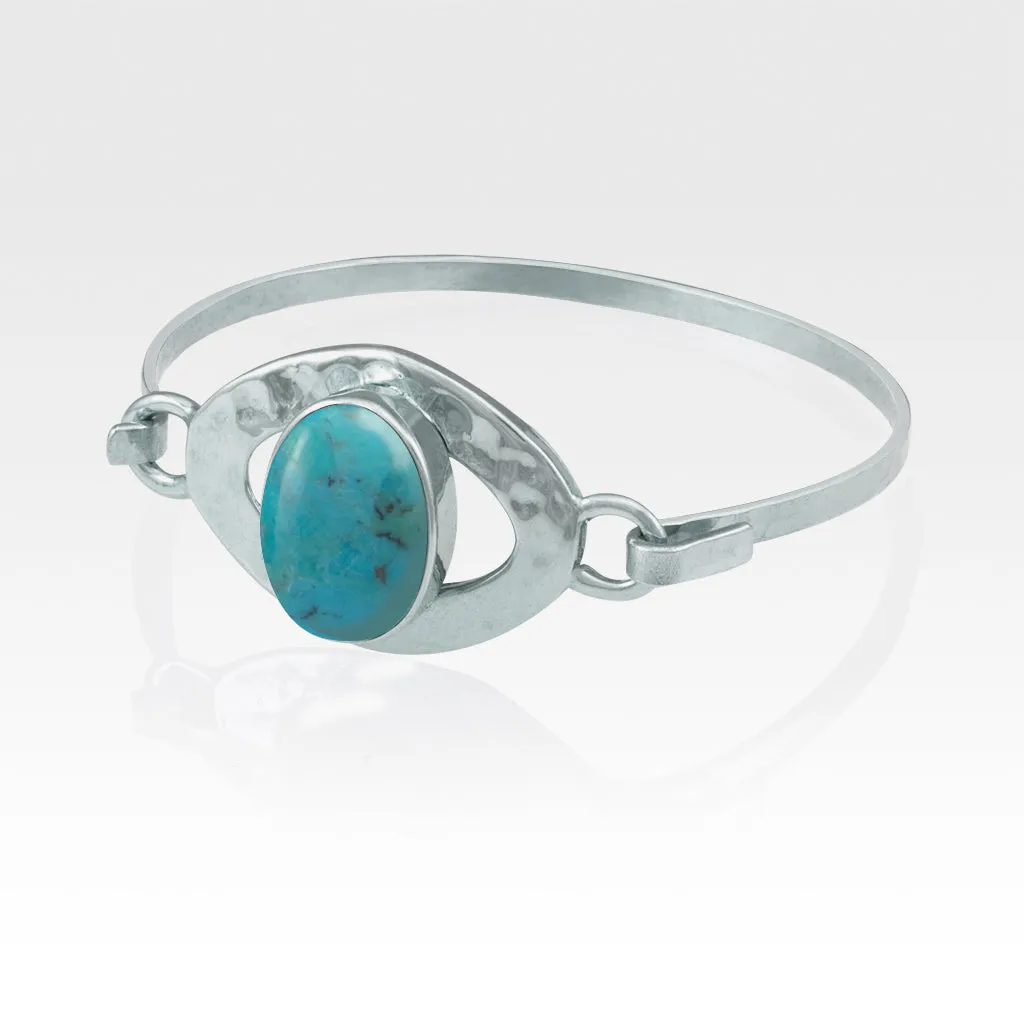 Hammered Bangle - Turquoise