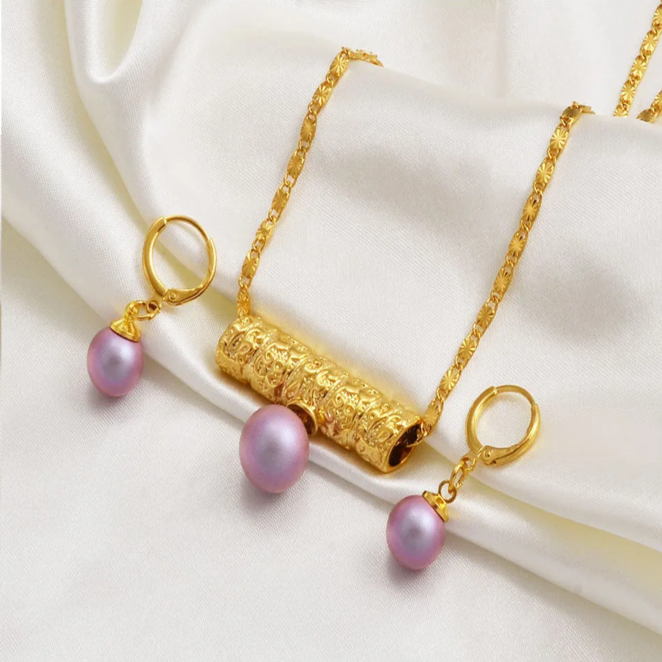 Hawaiian Pearl Jewelry sets Pendant Necklaces Earrings