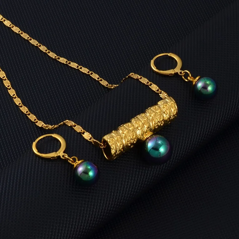 Hawaiian Pearl Jewelry sets Pendant Necklaces Earrings