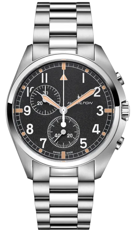 HML Watch Khaki Aviation Pilot Pioneer Chrono Quartz D