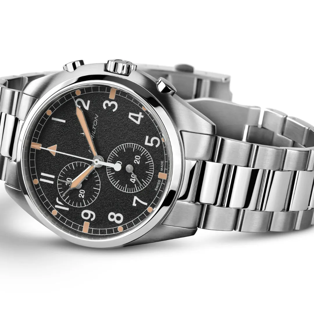 HML Watch Khaki Aviation Pilot Pioneer Chrono Quartz D