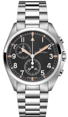 HML Watch Khaki Aviation Pilot Pioneer Chrono Quartz D