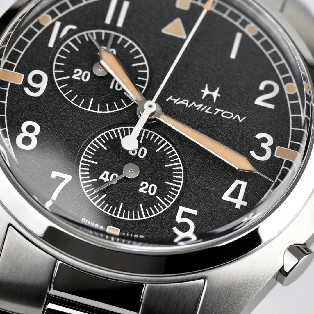 HML Watch Khaki Aviation Pilot Pioneer Chrono Quartz D