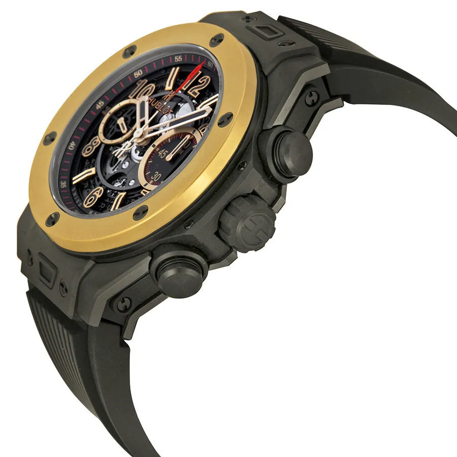Hublot Big Bang Unico Magic Automatic Gold Skeleton Dial Black Rubber Men's Watch 411CM1138RX 411.cm.1138.rx