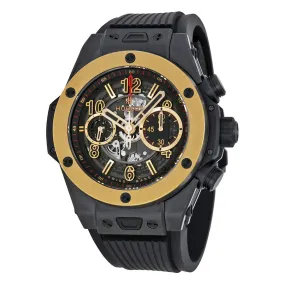 Hublot Big Bang Unico Magic Automatic Gold Skeleton Dial Black Rubber Men's Watch 411CM1138RX 411.cm.1138.rx