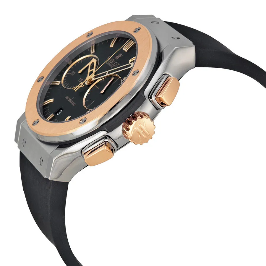 Hublot Classic Fusion Chronograph Black Dial Black Rubber Men's Watch 521.NO.1180.RX