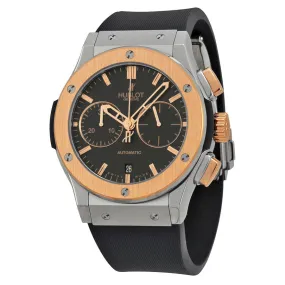 Hublot Classic Fusion Chronograph Black Dial Black Rubber Men's Watch 521.NO.1180.RX