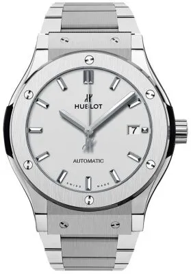 Hublot Classic Fusion Matte Silver Opaline Dial Automatic Men's Titanium Watch 511.NX.2611.NX