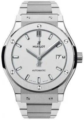Hublot Classic Fusion Matte Silver Opaline Dial Automatic Men's Titanium Watch 511.NX.2611.NX