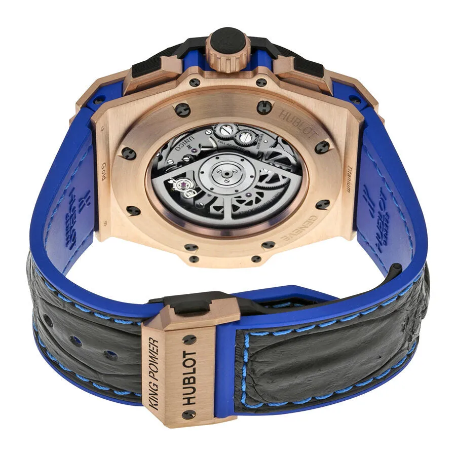Hublot King Power Unico Gold Skeleton Sapphire Dial Automatic Men's Watch 701OQ0119HR 701.OQ.0119.HR