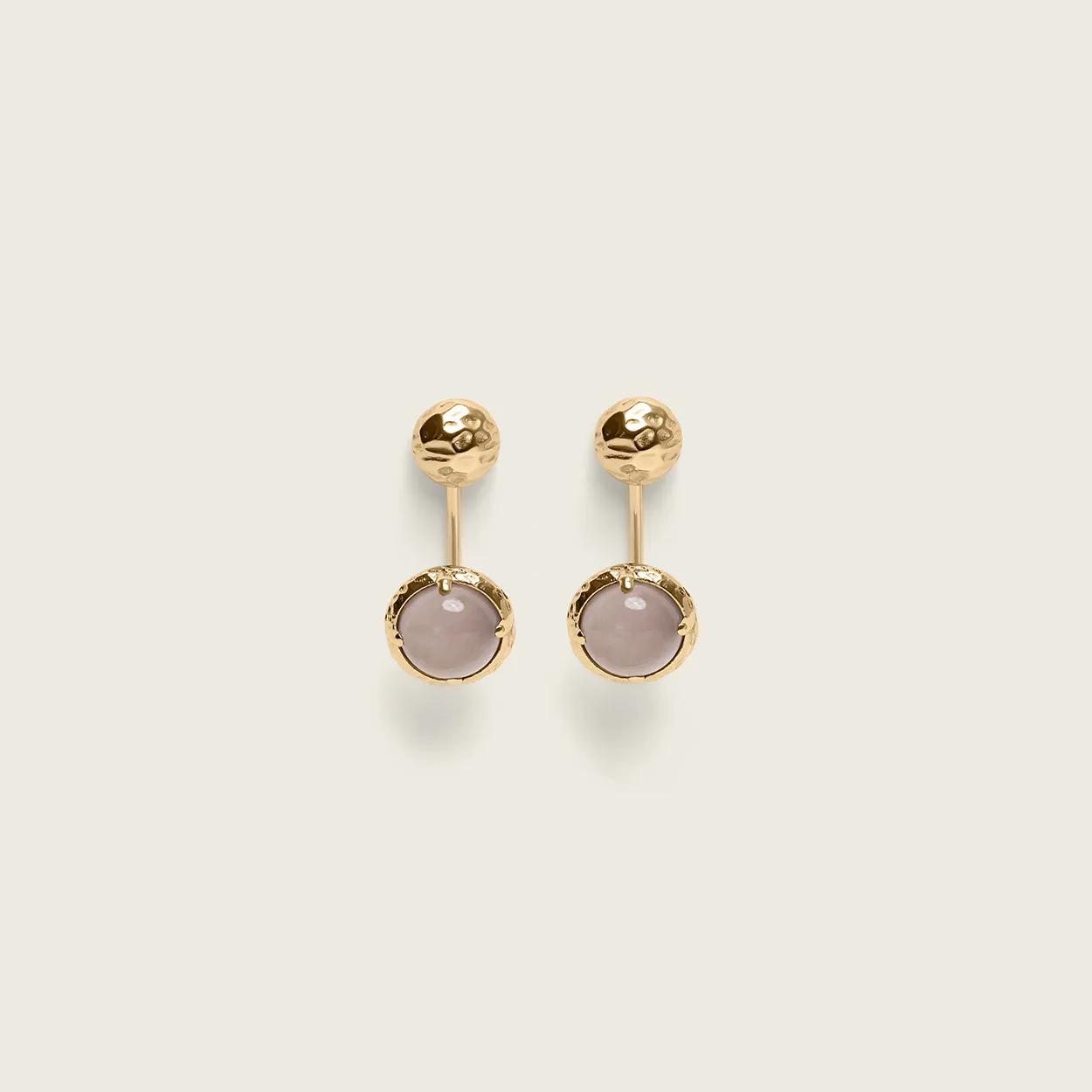 Jacket Mondstein Textured Ohrringe | 585 Gold
