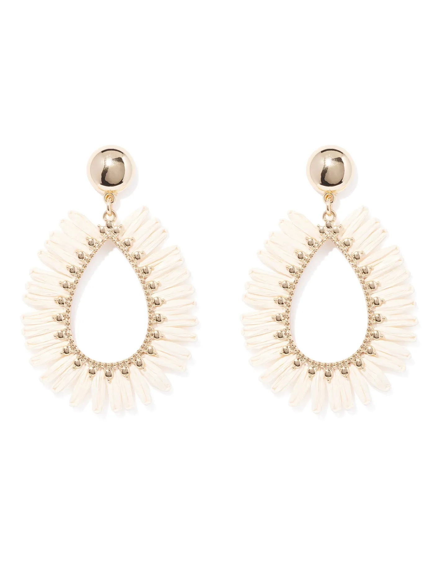 Large Woven Teardrop Earrings