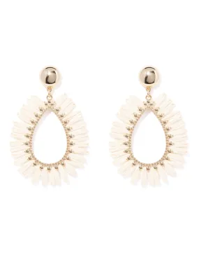 Large Woven Teardrop Earrings