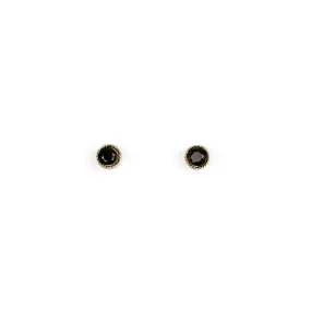 Lia 4mm Ear Studs in Black