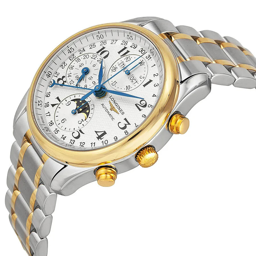 Longines Master Collection Chronograph White Dial Steel and 18k Yellow Gold Men's Watch L26735787 L2.673.5.78.7