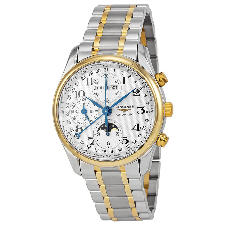 Longines Master Collection Chronograph White Dial Steel and 18k Yellow Gold Men's Watch L26735787 L2.673.5.78.7