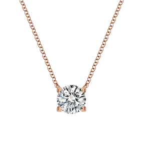 Luna solitaire necklace 0.2ct/ 0.3ct