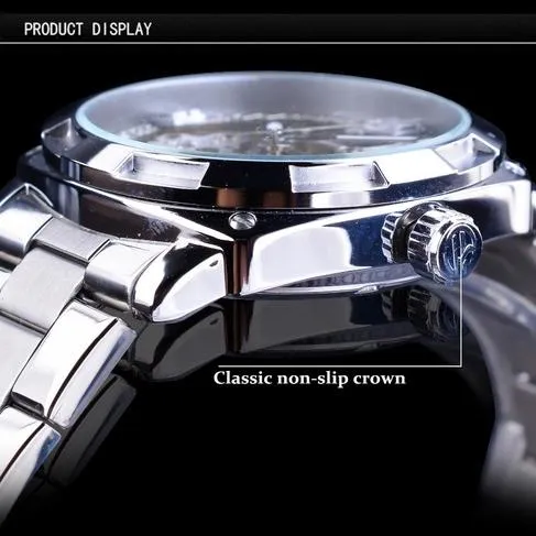 Men Luxury Skeleton Automatic Winding Mechanical Watch