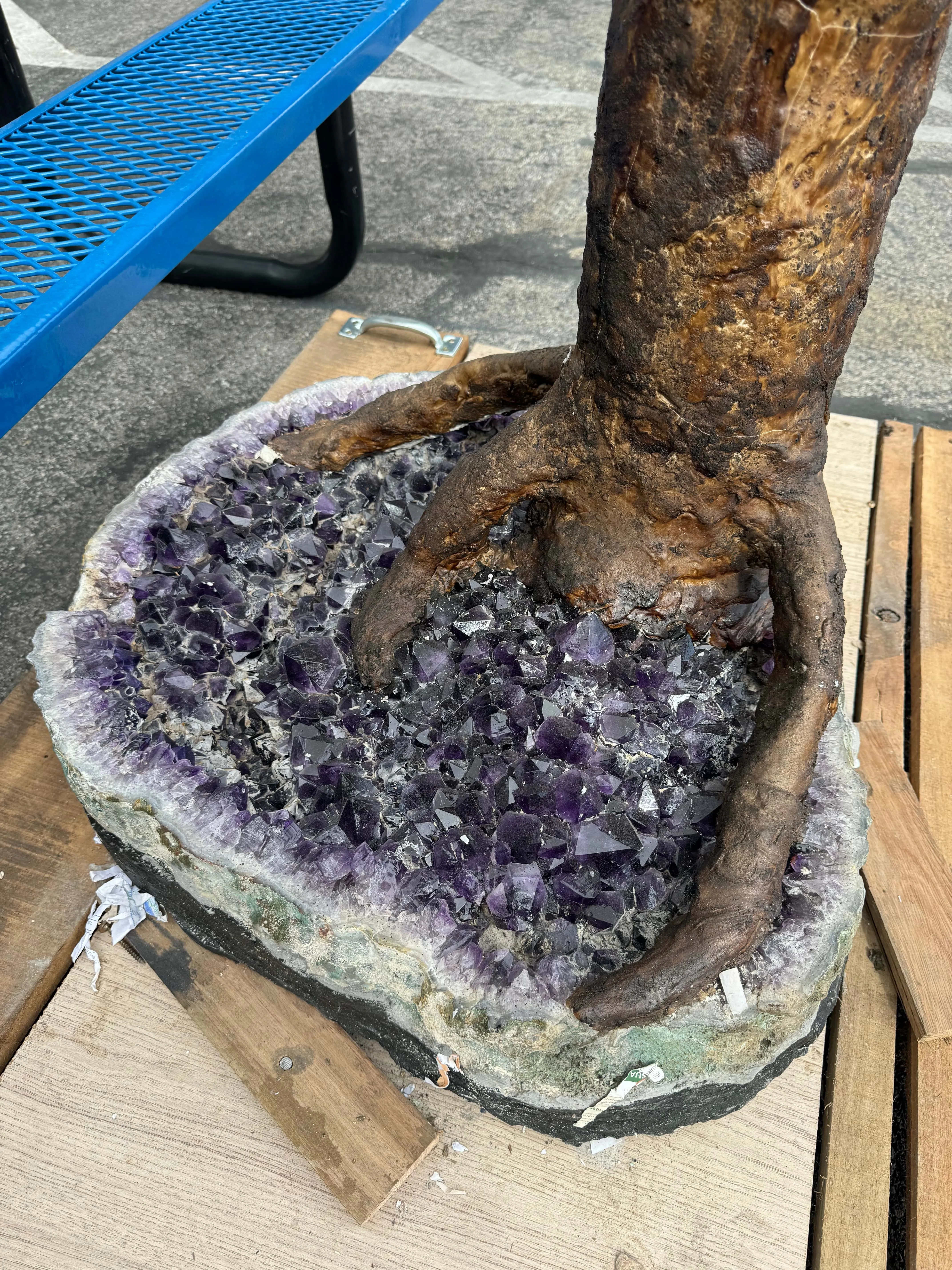 Multi Gemstone Amethyst Geode Tree from Brazil - 65"