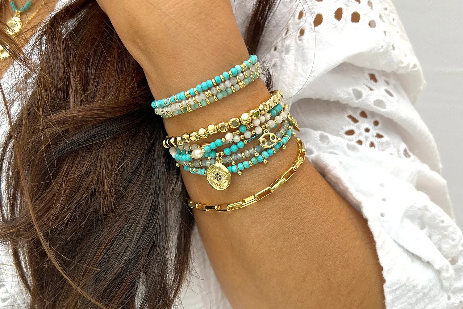 Mystical Turquoise Gold Bracelet