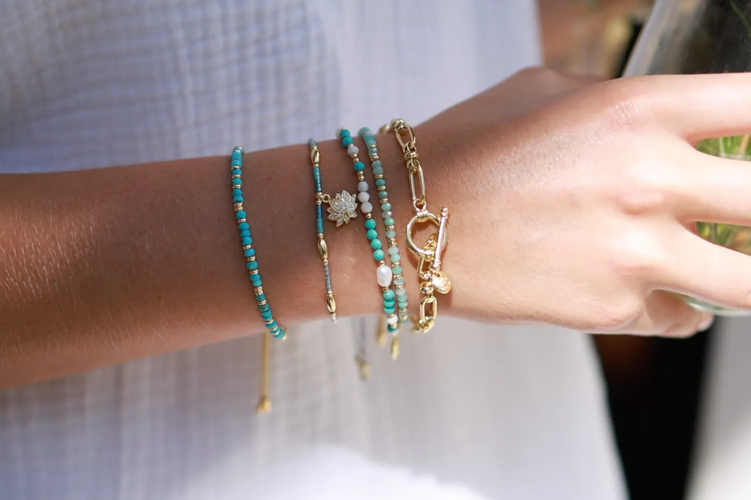 Mystical Turquoise Gold Bracelet