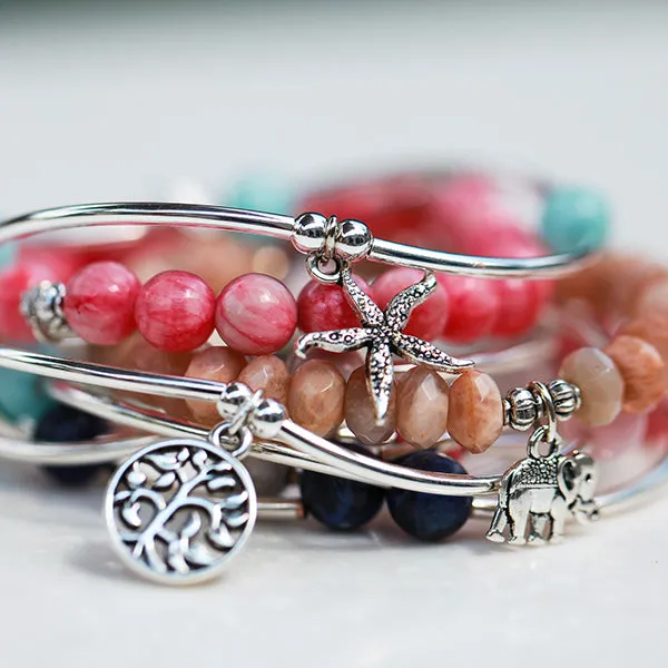 Nantucket | Bangle Charm Bracelet | Turquoise - Protection