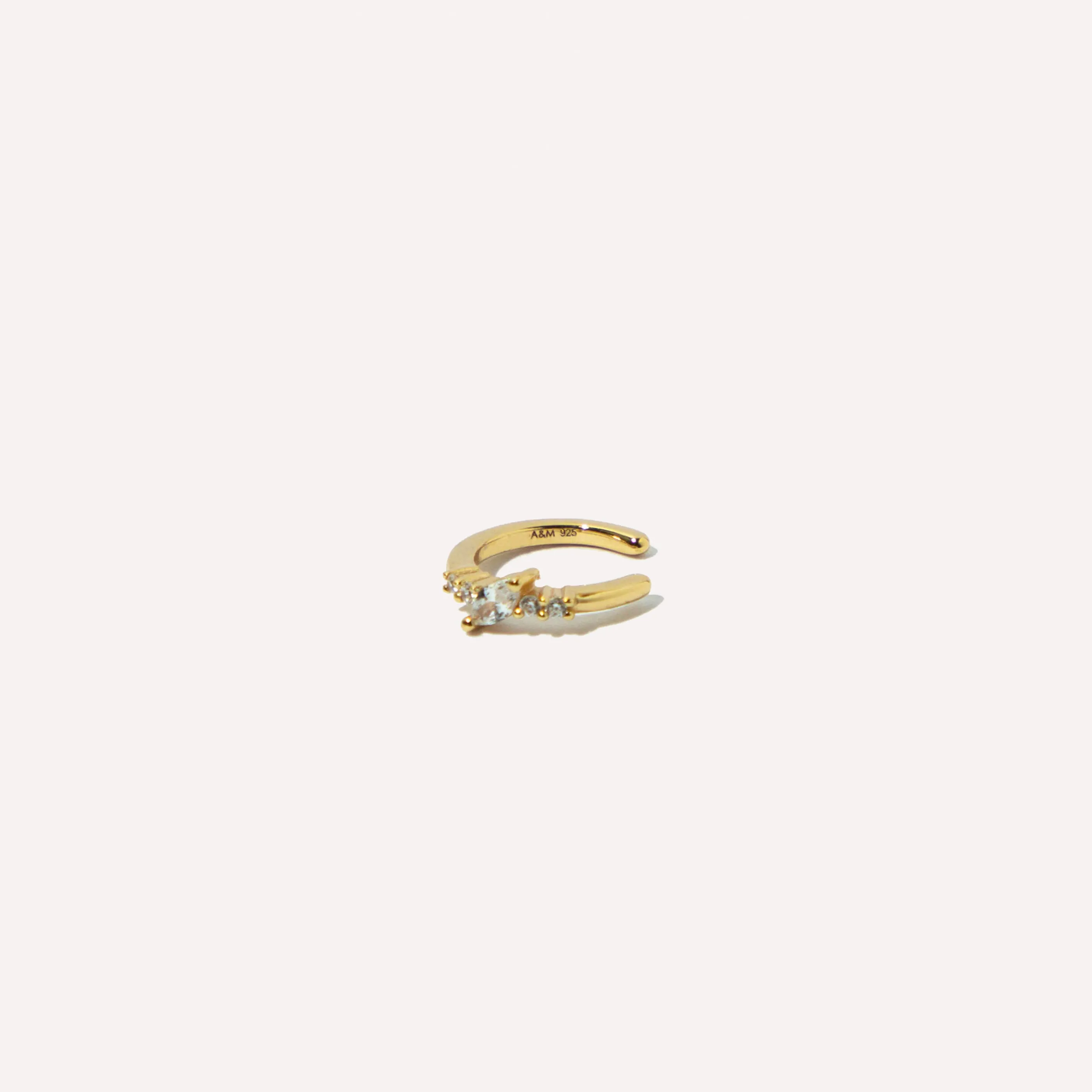 Navette Crystal Ear Cuff in Gold