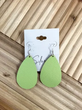 Nickel and Suede Citrus Teardrop Earrings