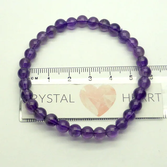 NX Amethyst Stretch Bead Bracelet