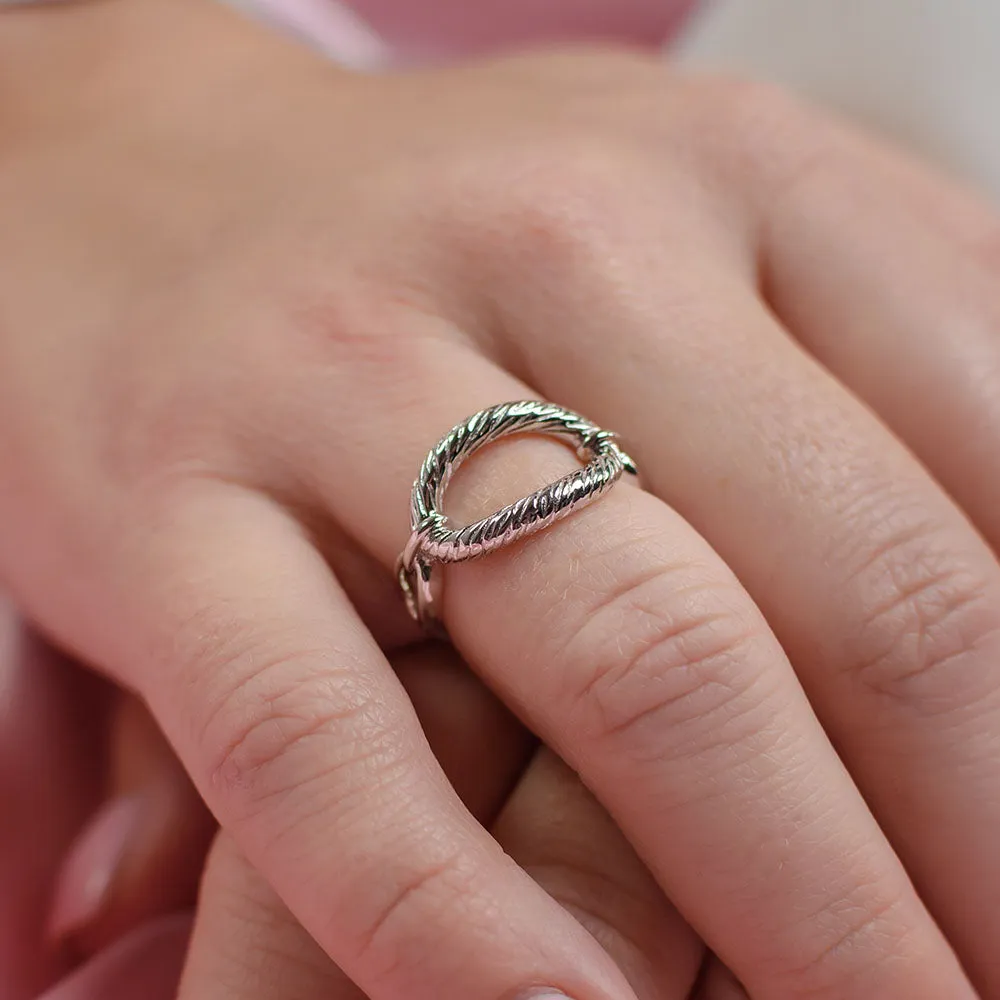 Ocean Mini Hoop Earrings   Ocean Link Ring