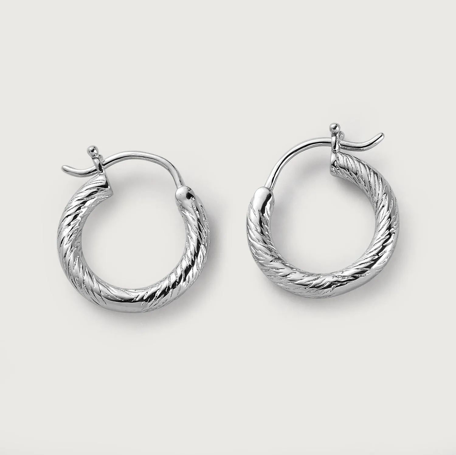 Ocean Mini Hoop Earrings   Ocean Link Ring