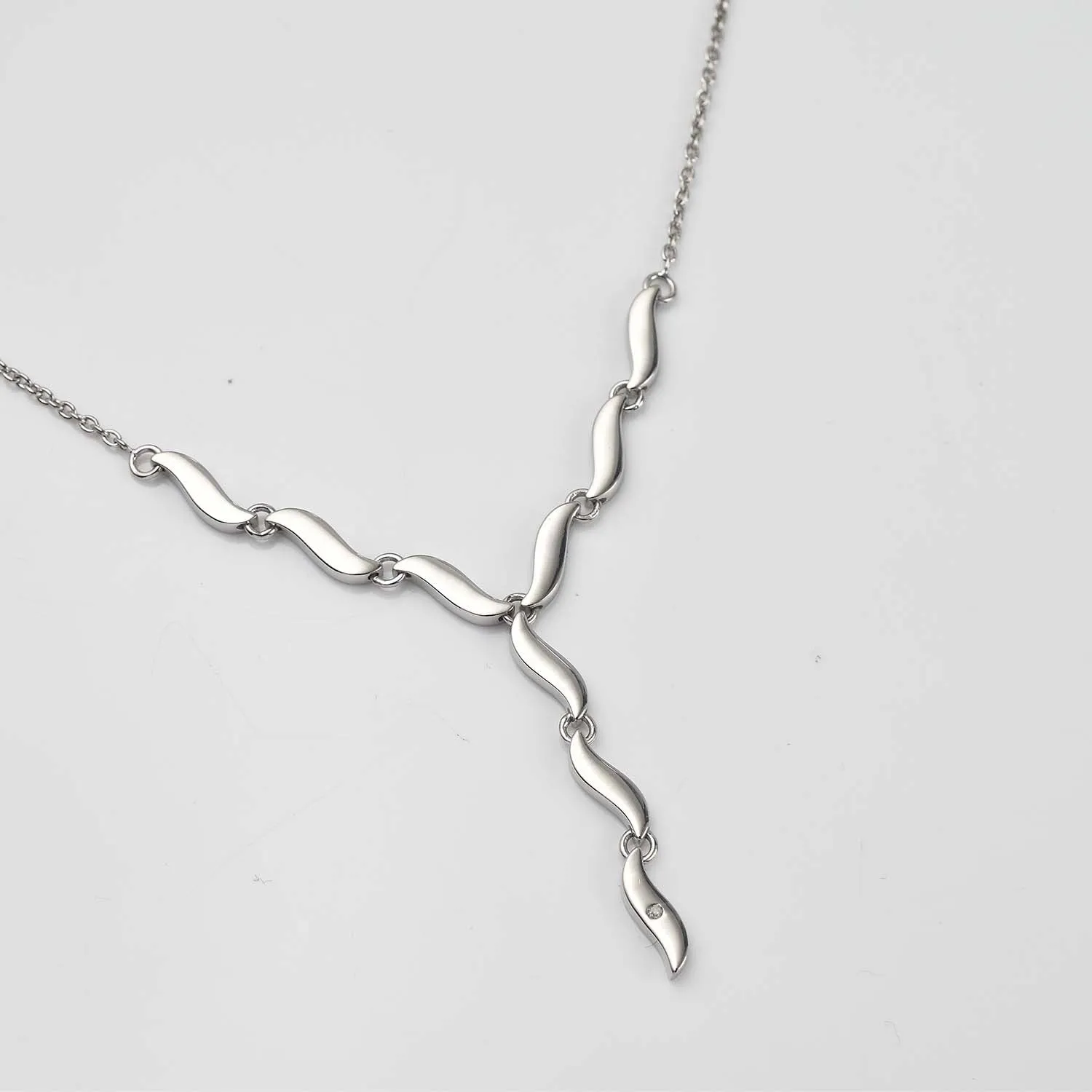Ocean Wave Diamond Necklace