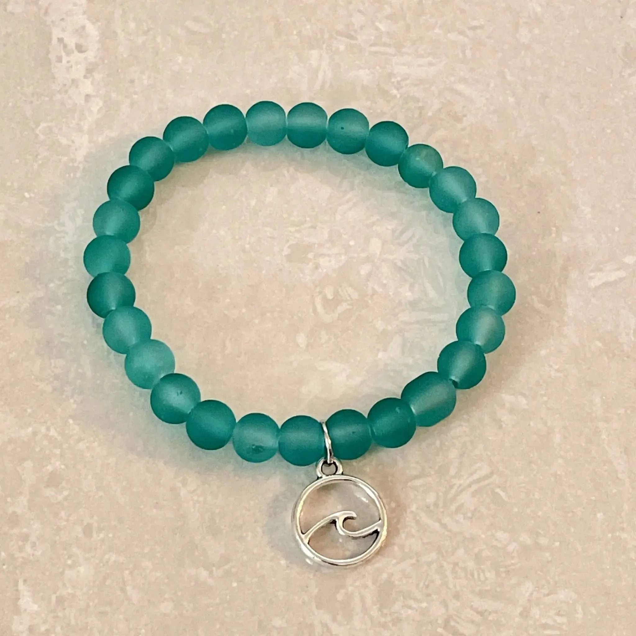 Ocean Wave Sea Glass Bracelet