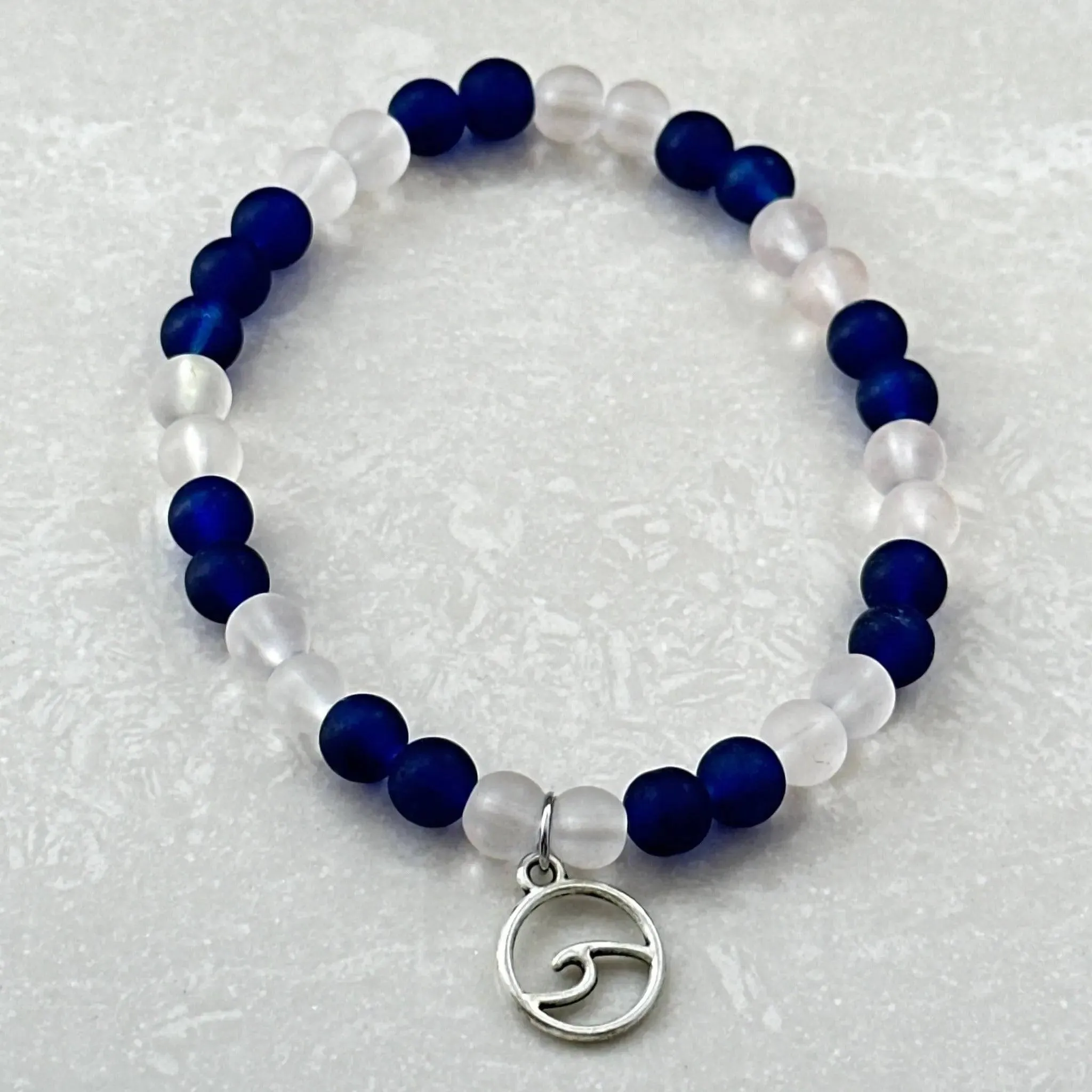 Ocean Wave Sea Glass Bracelet