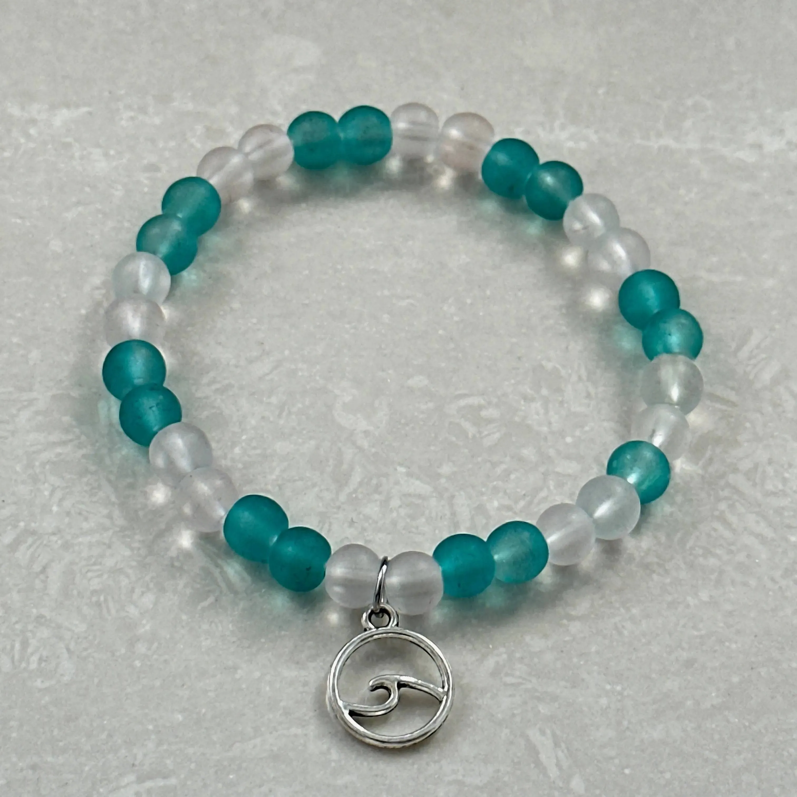 Ocean Wave Sea Glass Bracelet