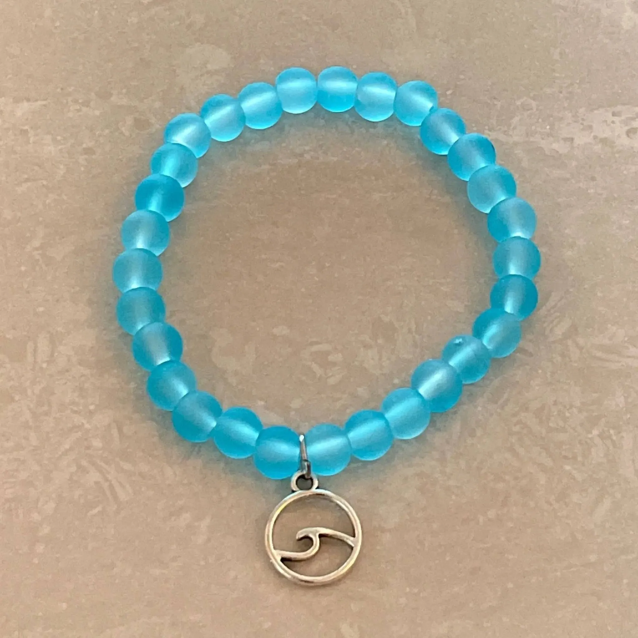 Ocean Wave Sea Glass Bracelet
