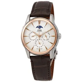 Oris Artelier Complication Moon Phase Silver Dial Men's Watch 582-7689-6351LS 01 582 7689 6351-07 1 21 73FC