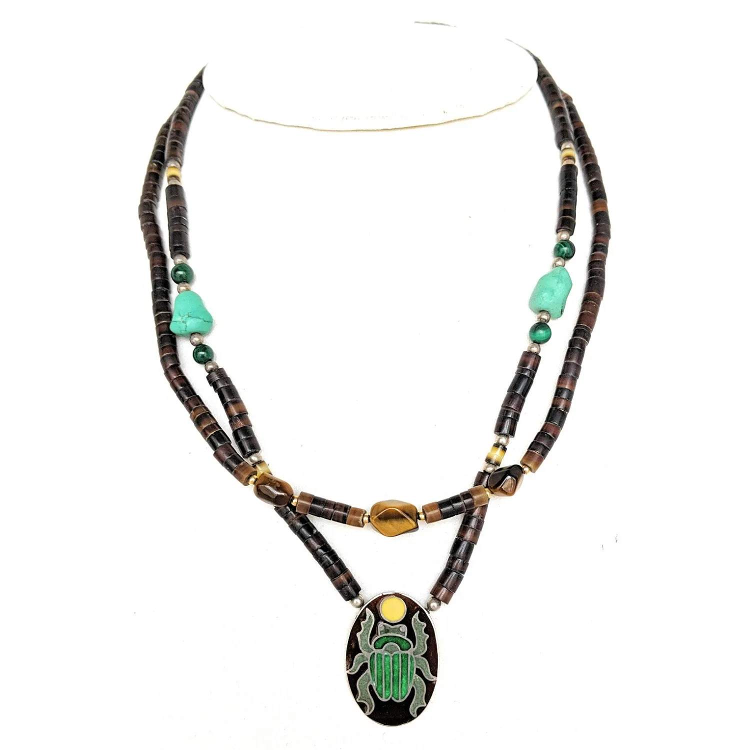 Pair of Vintage Tribal Choker Necklaces