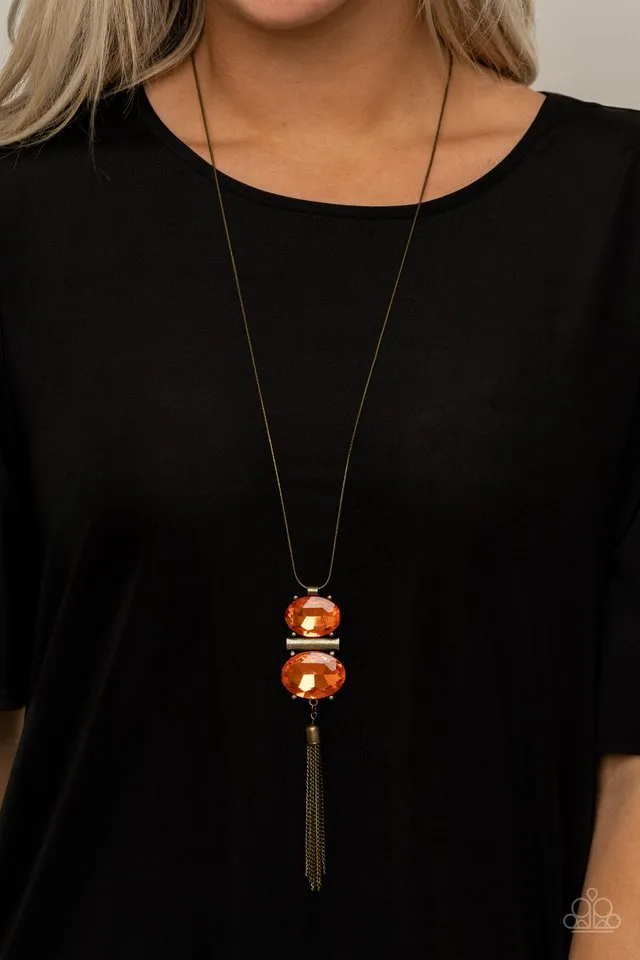 Paparazzi Necklace ~ Runway Rival - Orange
