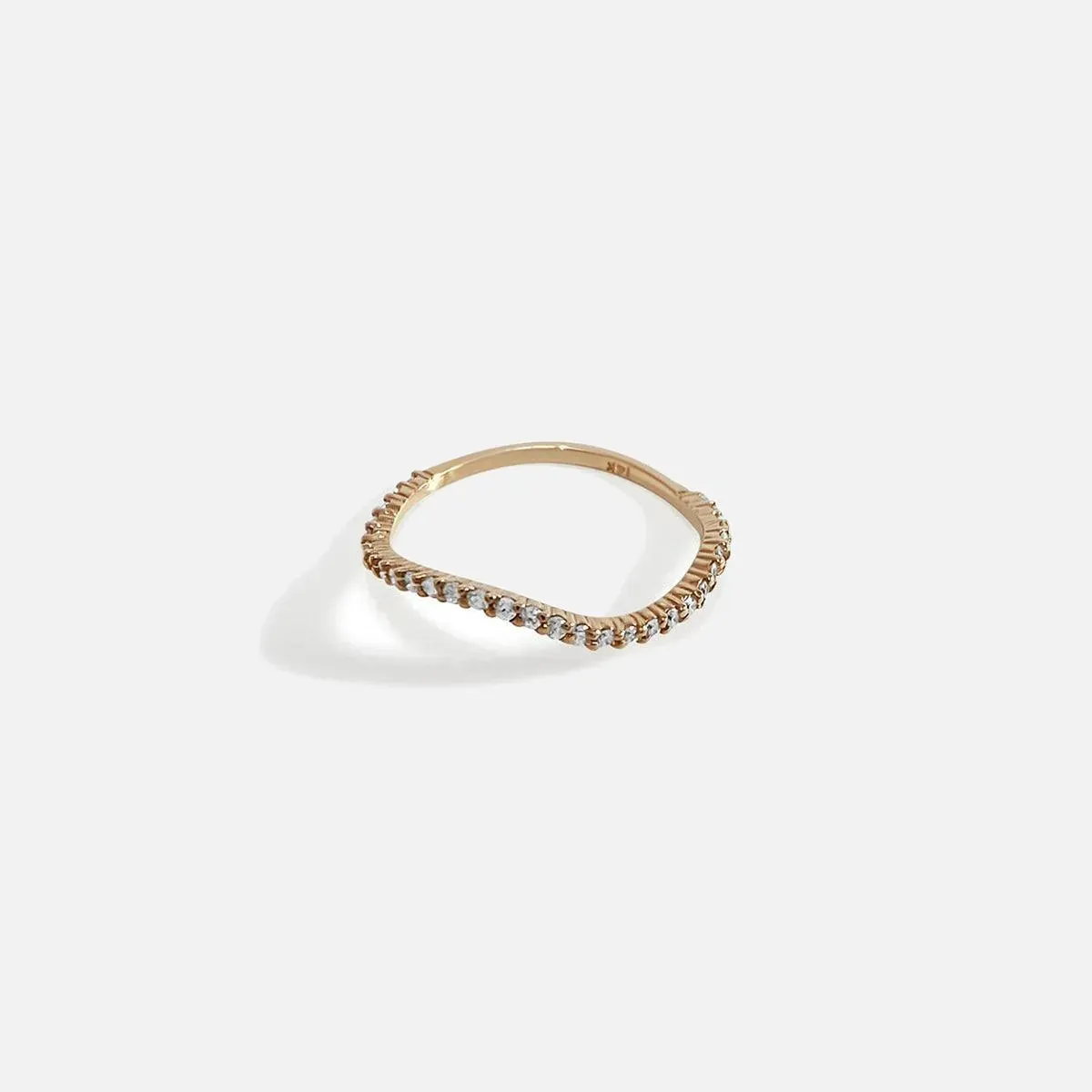 Pave Ocean Wave Diamond Band Ring