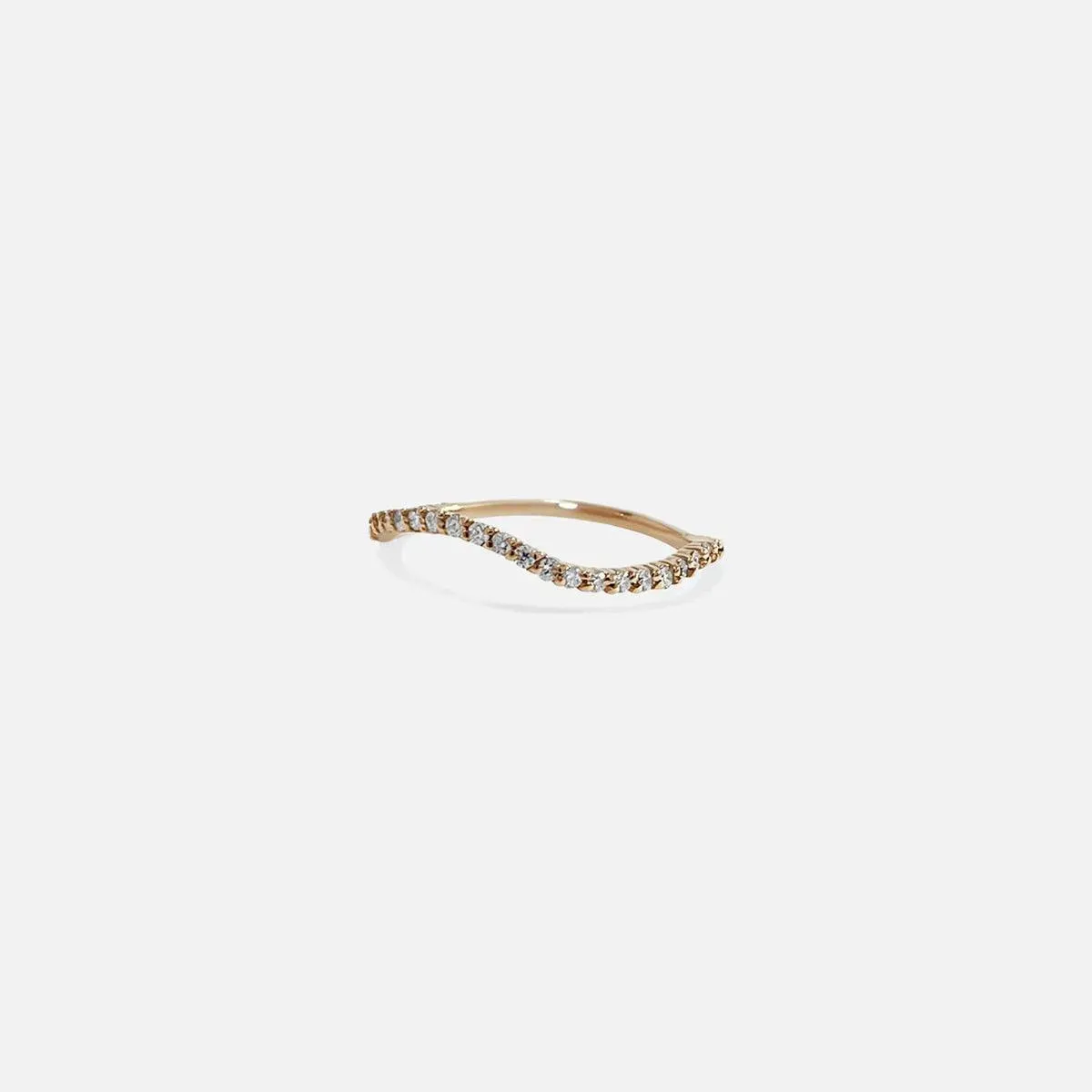 Pave Ocean Wave Diamond Band Ring