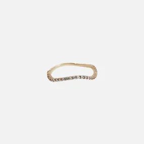 Pave Ocean Wave Diamond Band Ring