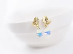 Petals Swarovski Drop Earring - Short Gold