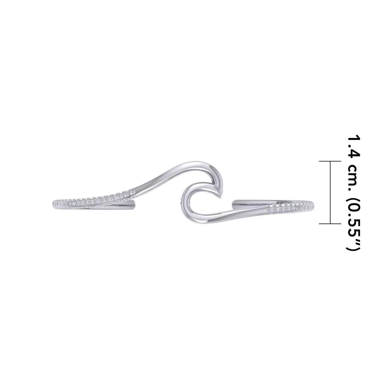 Peter Stone Jewelry Sterling Silver Plankton Wave Cuff Bracelet - Divesilver Collection TBA305