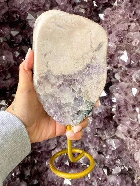 Pink Amethyst with stand SPA13