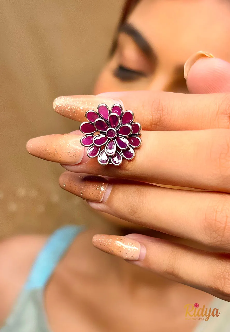 Pink Crystal Dazzling Stud Earrings